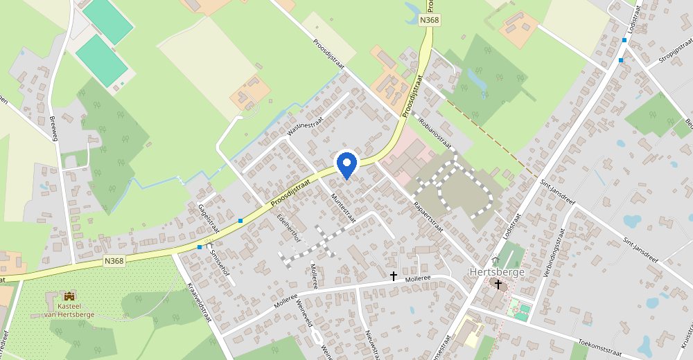 Kaart met de ligging van het kantoor in Hertsberge